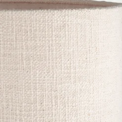 Lampe à poser électrifiée en céramique et coton H73cm - blanc