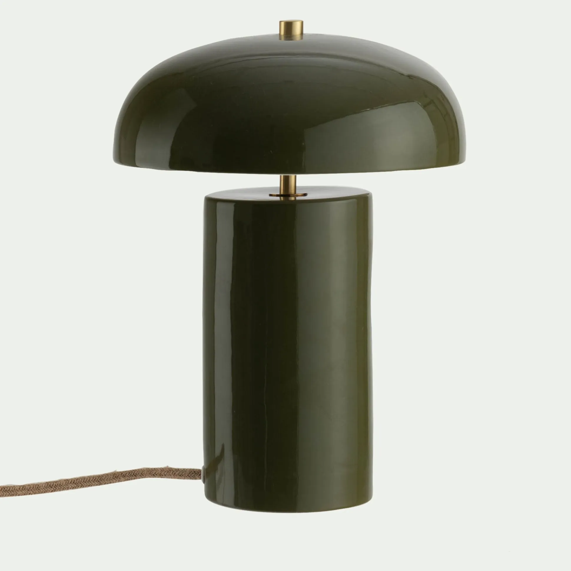 Lampe à poser électrifiée en porcelaine D23,2cm - vert