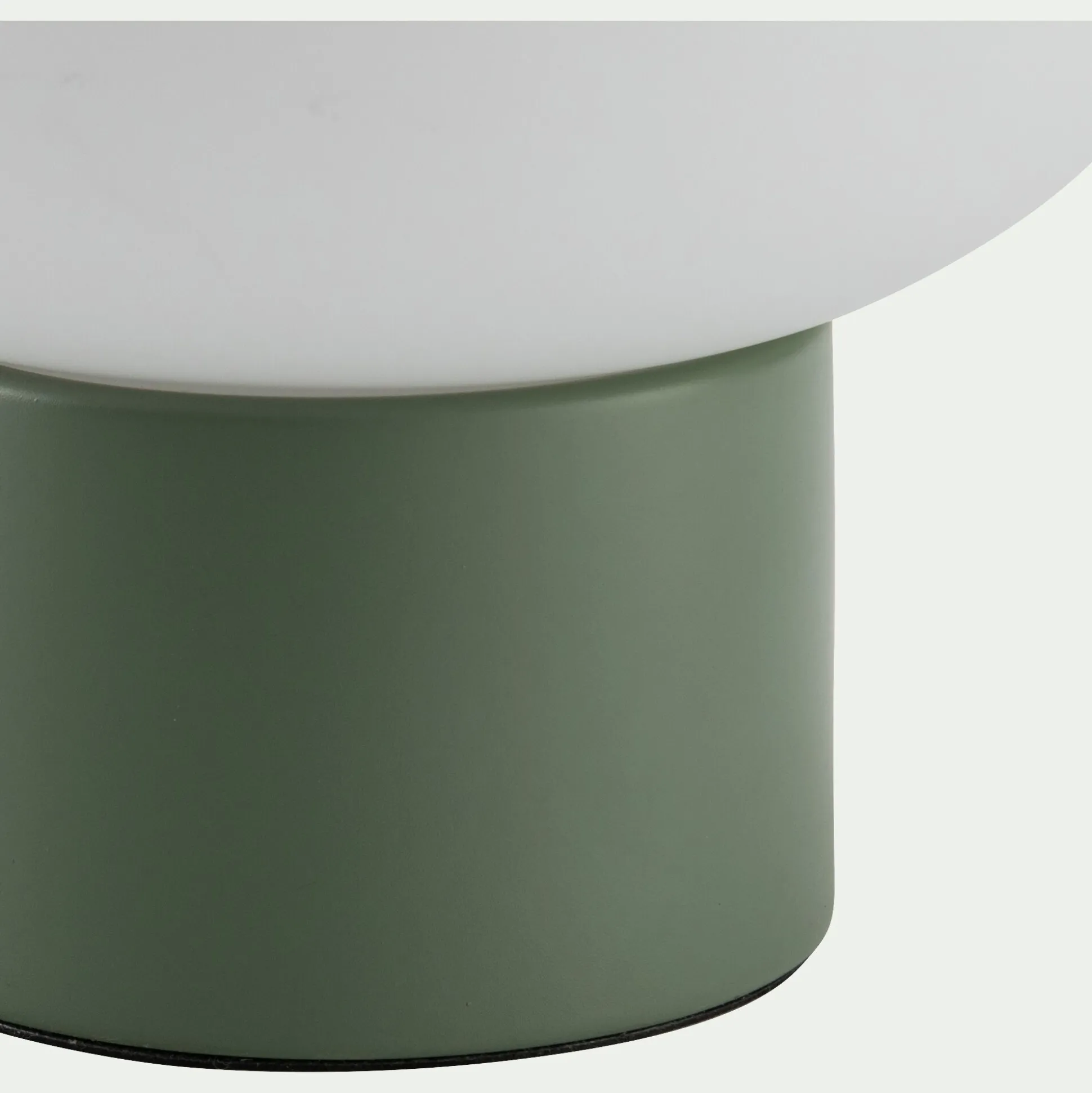 Lampe à poser électrifiée en verre et en fer - vert