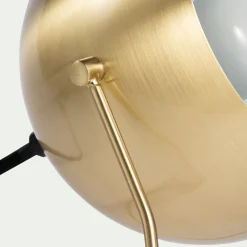 Lampe ronde en métal doré H26cm