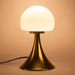 Lampe tactile en métal et verre D14,6xH26cm - doré