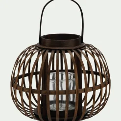 Lanterne en bambou H26cm - marron