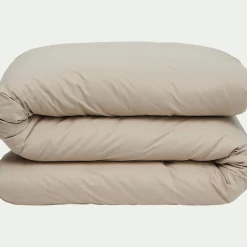 Linge de lit uni en coton - beige alpilles
