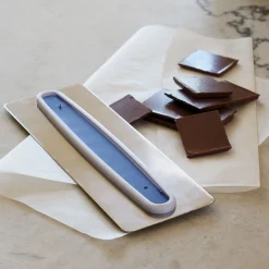 Lisseur à ganache en inox - bleu