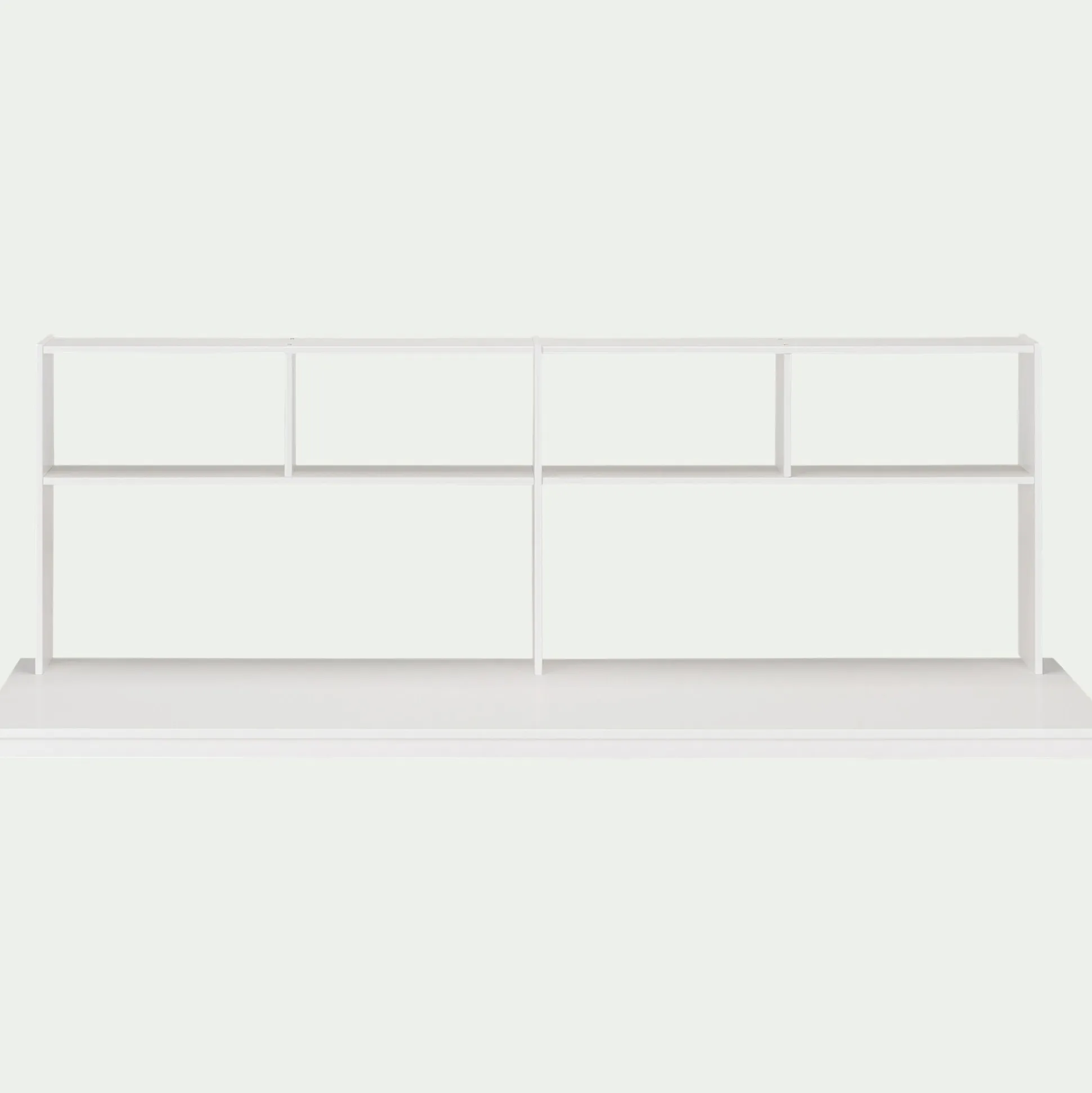 Lit mezzanine en pin 90x200cm avec bureau - blanc