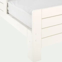 Lit évolutif 1 place en pin massif 3 positions pour enfant - blanc