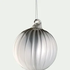 Lot de 6 boules de Noël en verre D8cm - écru