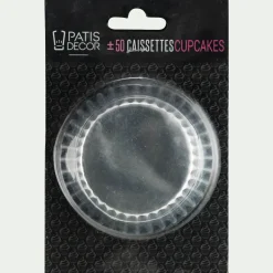 Lot de 50 caissettes à cupcakes D5cm - argenté