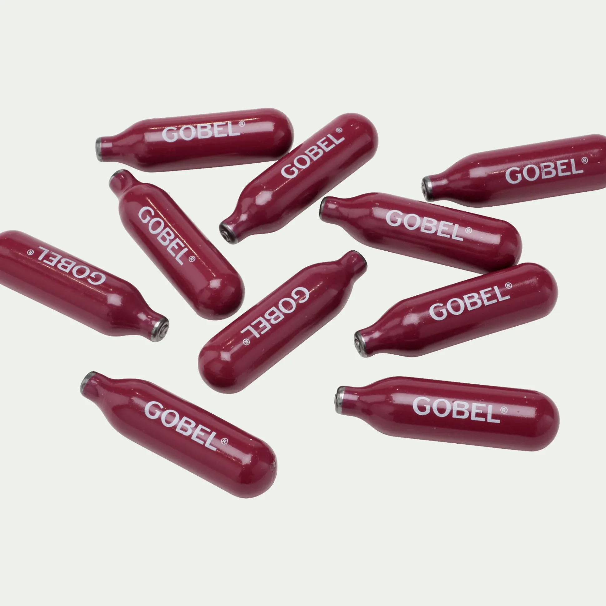 Lot de 10 cartouches de gaz pour siphon - rouge