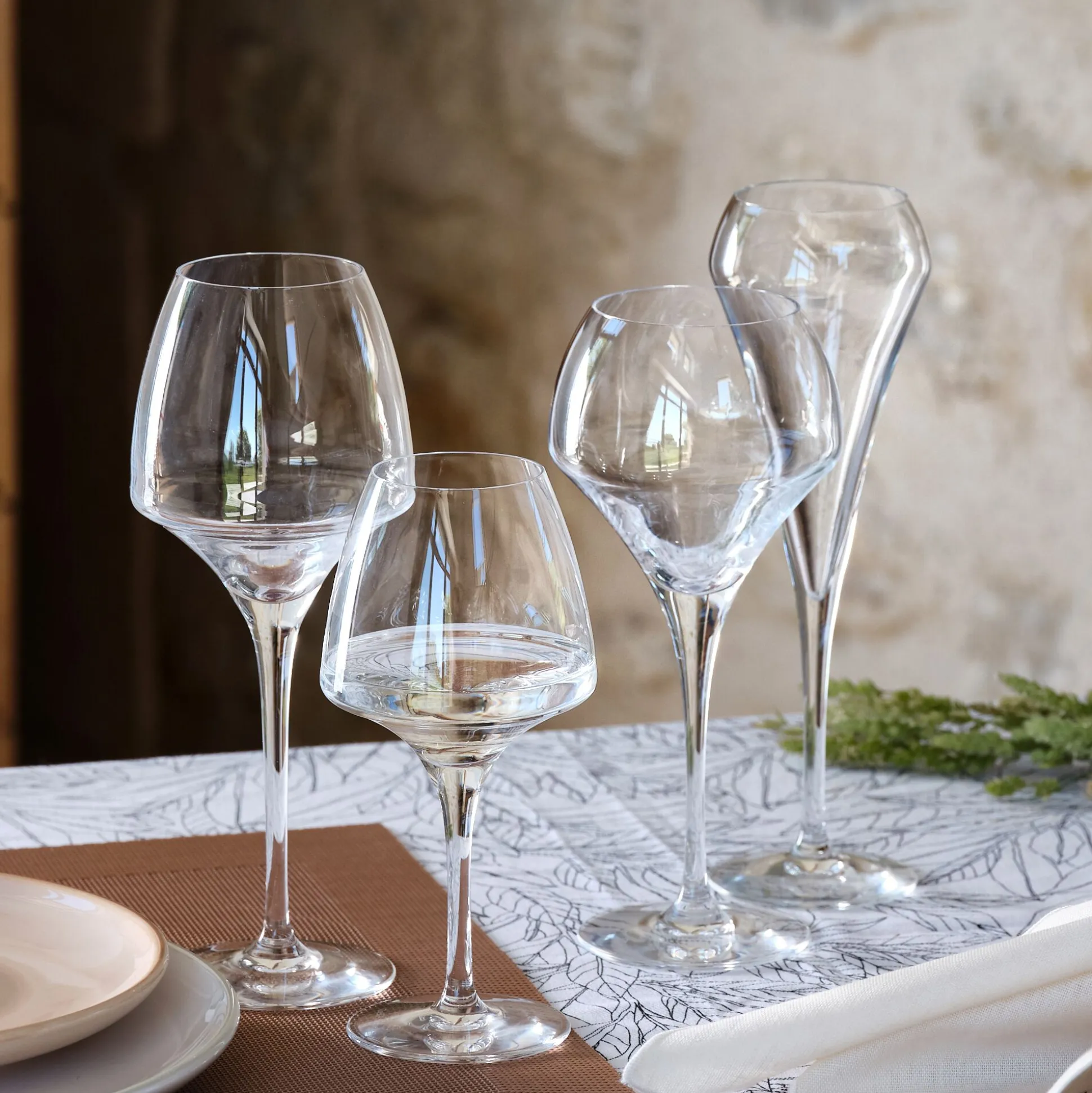 Lot de 6 flûtes à champagne en cristallin 20cl - transparent