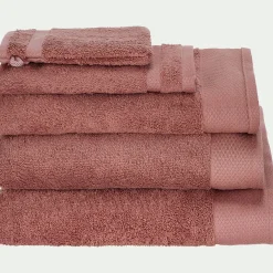 Lot de 2 gants de toilette en coton peigné - brun rhassoul