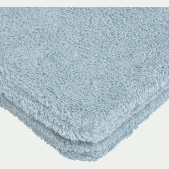 Lot de 2 gants de toilette en coton peigné - bleu calaluna