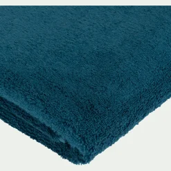 Lot de 2 gants de toilette en coton peigné - bleu figuerolles