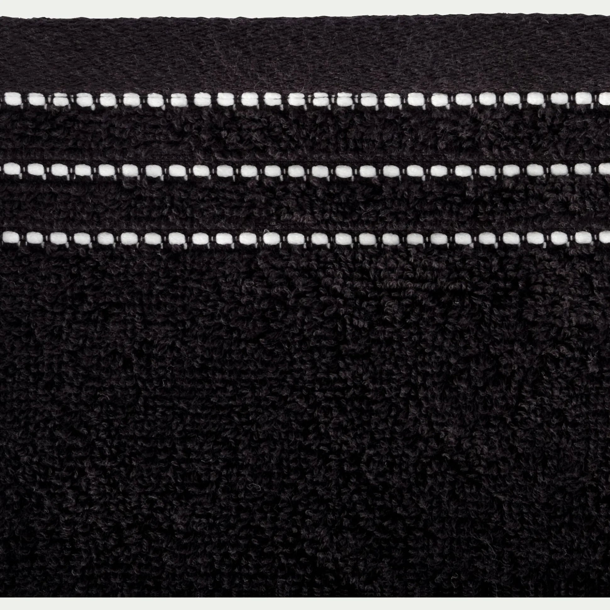 Lot de 2 gants de toilette en coton - noir