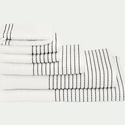 Lot de 2 gants de toilette en coton - blanc ventoux