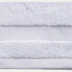 Lot de 2 gants de toilette qualité hôtelière en coton - blanc