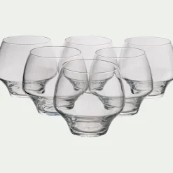 Lot de 6 gobelets en cristallin 38cl - transparent