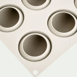Lot de 8 moules à gâteau en silicone platinium D6,2cm - gris