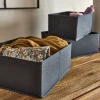 Lot de 5 paniers organiseur - gris