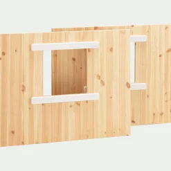 Lot de 2 panneaux pour lit cabane 75x91,5cm - bois clair