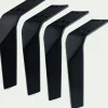 Lot de 4 pieds de sommier en métal H15cm - noir