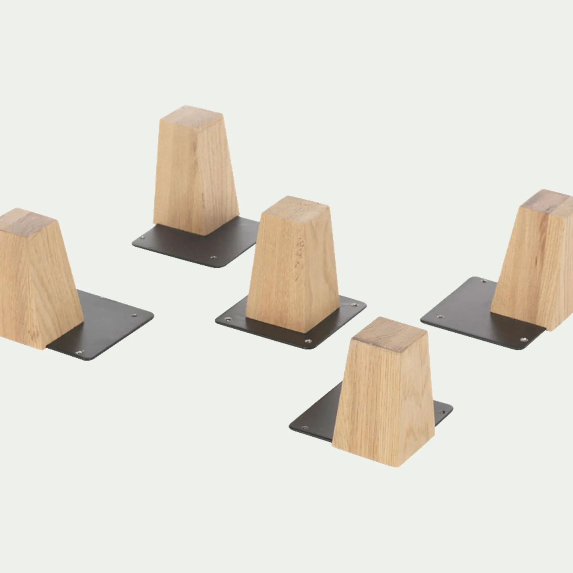 Lot de 5 pieds en chêne