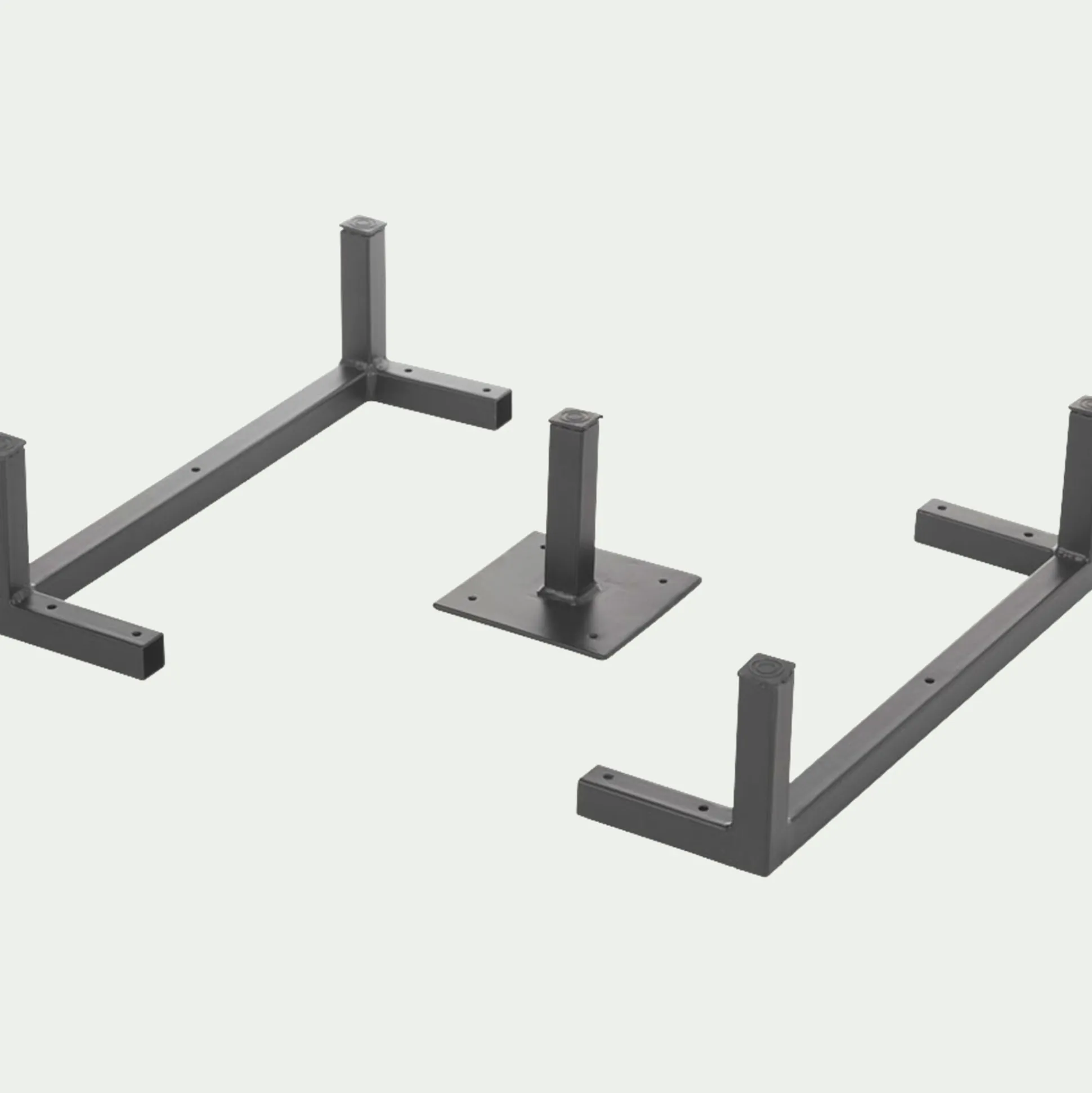 Lot de 3 pieds métalliques