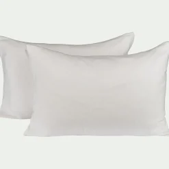 Lot de 2 protège-oreillers en coton recyclé - 50x70cm