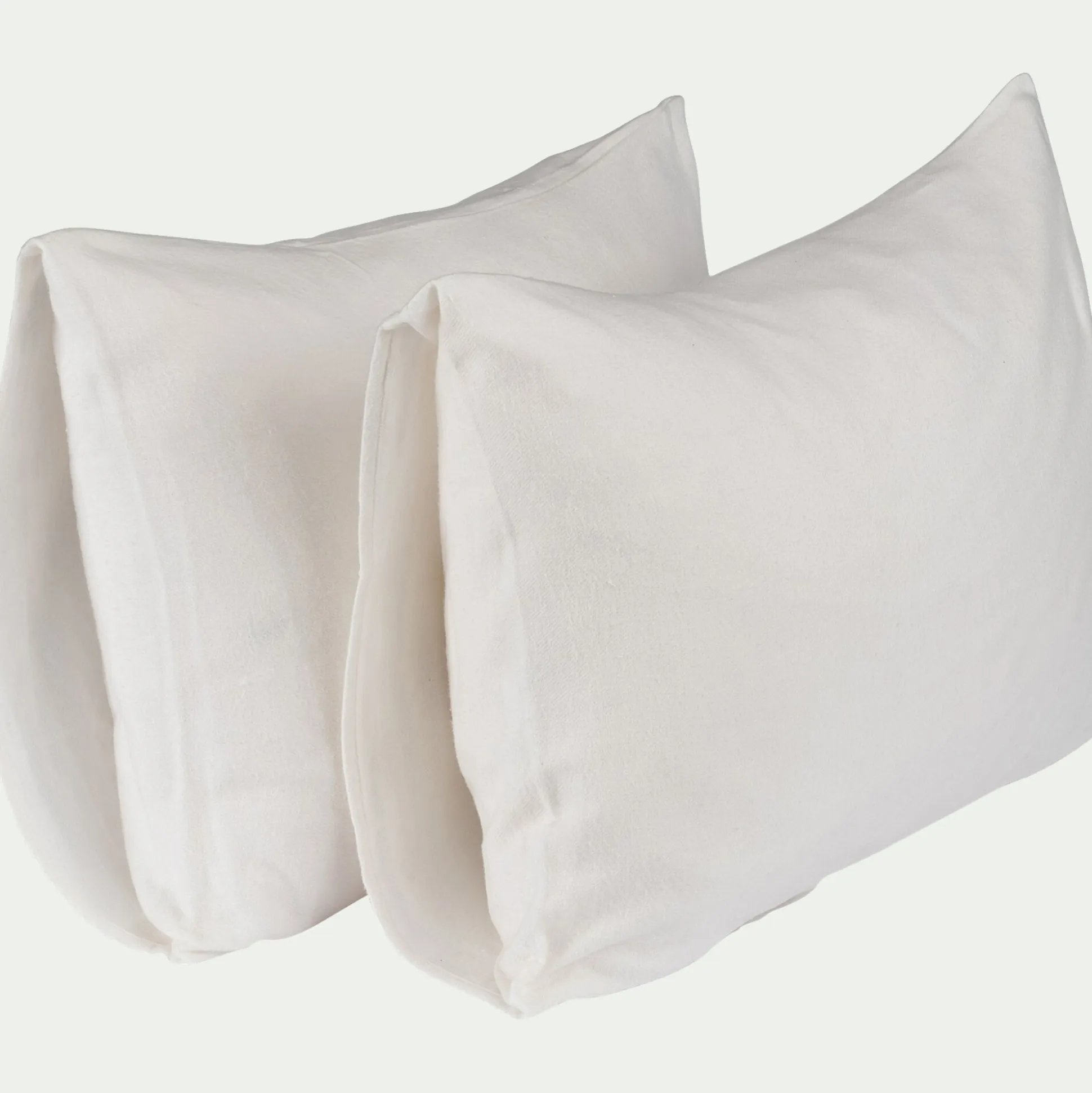 Lot de 2 protège-oreillers en coton recyclé - 50x70cm