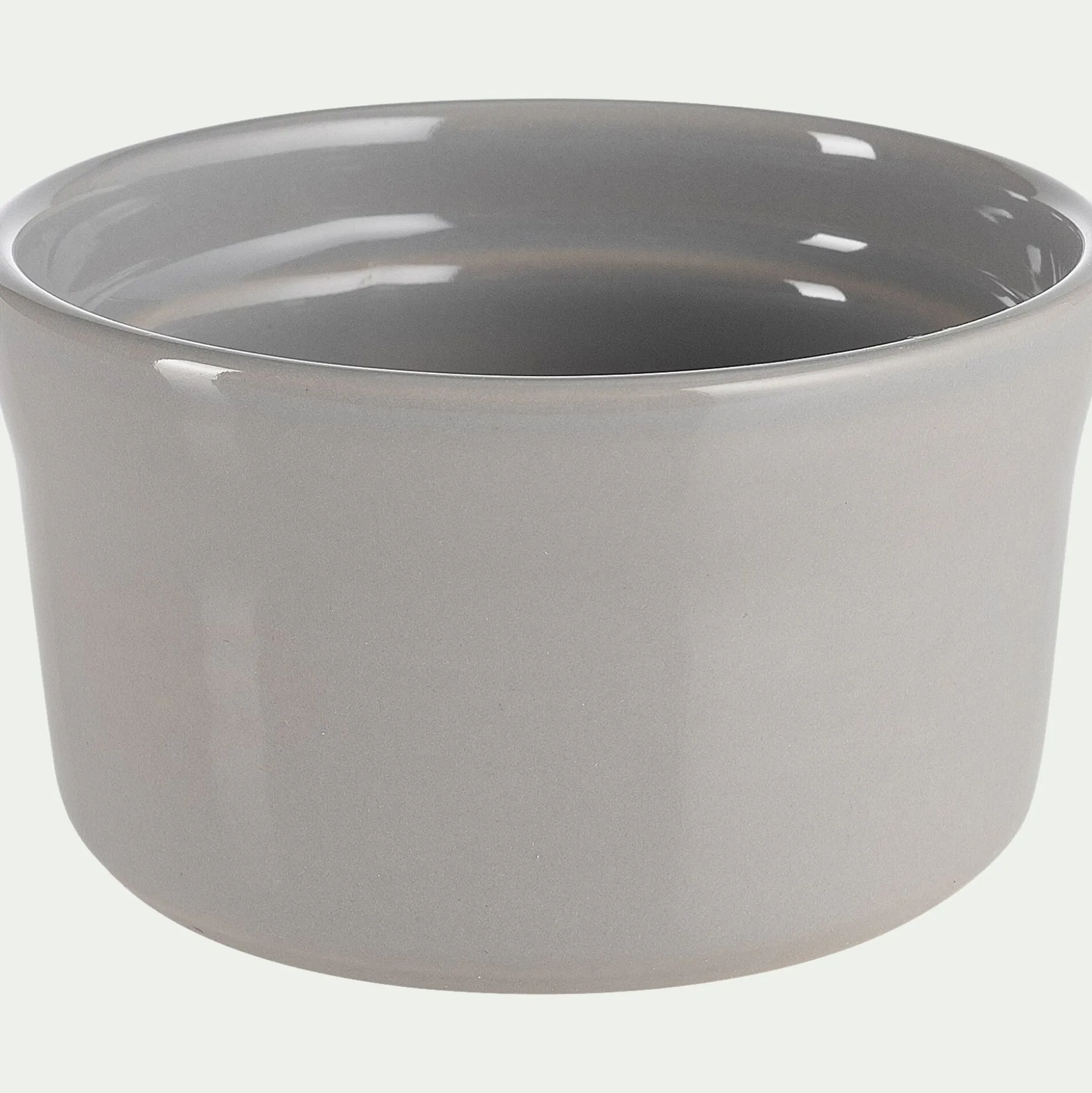 Lot de 4 ramequins en grès D9cm - gris
