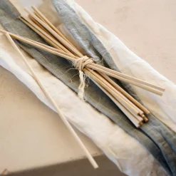 Lot de 12 renforts à pièce montée en bois L30 cm - naturel