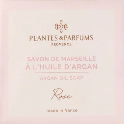 Lot de 2 savons de Marseille à l'huile d'argan senteur rose 100g