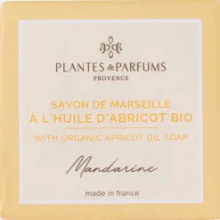 Lot de 2 savons de Marseille à l'huile végétale d'abricot bio senteur mandarine 100g