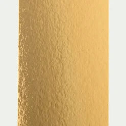 Lot de 5 semelles à bûches en carton 10x34cm - doré