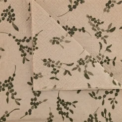 Lot de 20 serviettes en papier motif à fleurs 33x33cm - beige alpilles