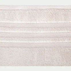Lot de 2 serviettes invité bouclette en coton - blanc ventoux 30x50cm