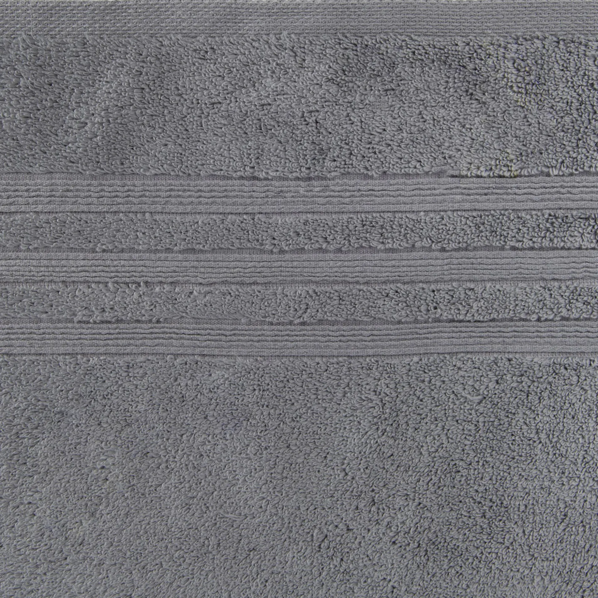 Lot de 2 serviettes invité bouclette en coton - gris anthracite 30x50cm