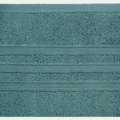 Lot de 2 serviettes invité bouclette en coton - vert 30x50cm