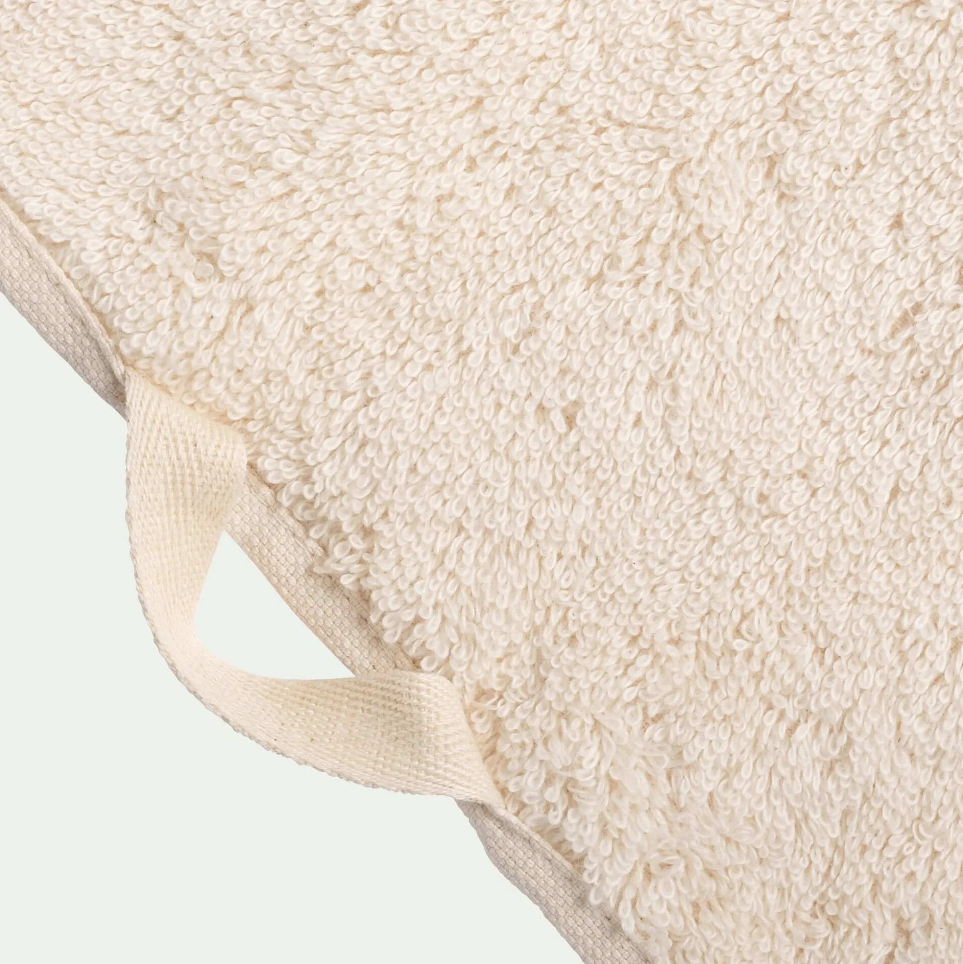 Lot de 2 serviettes invité en coton - beige 30x50cm
