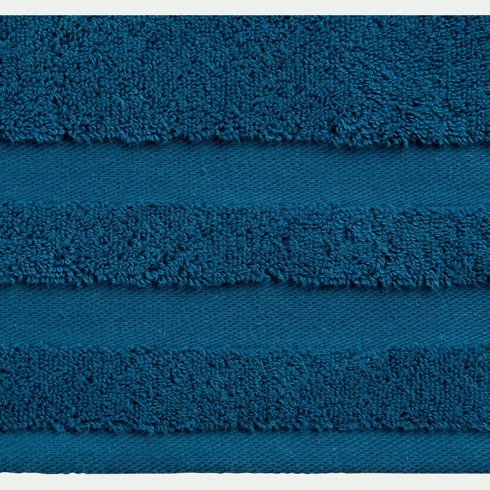 Lot de 2 serviettes invité en coton - bleu figuerolles 30x50cm