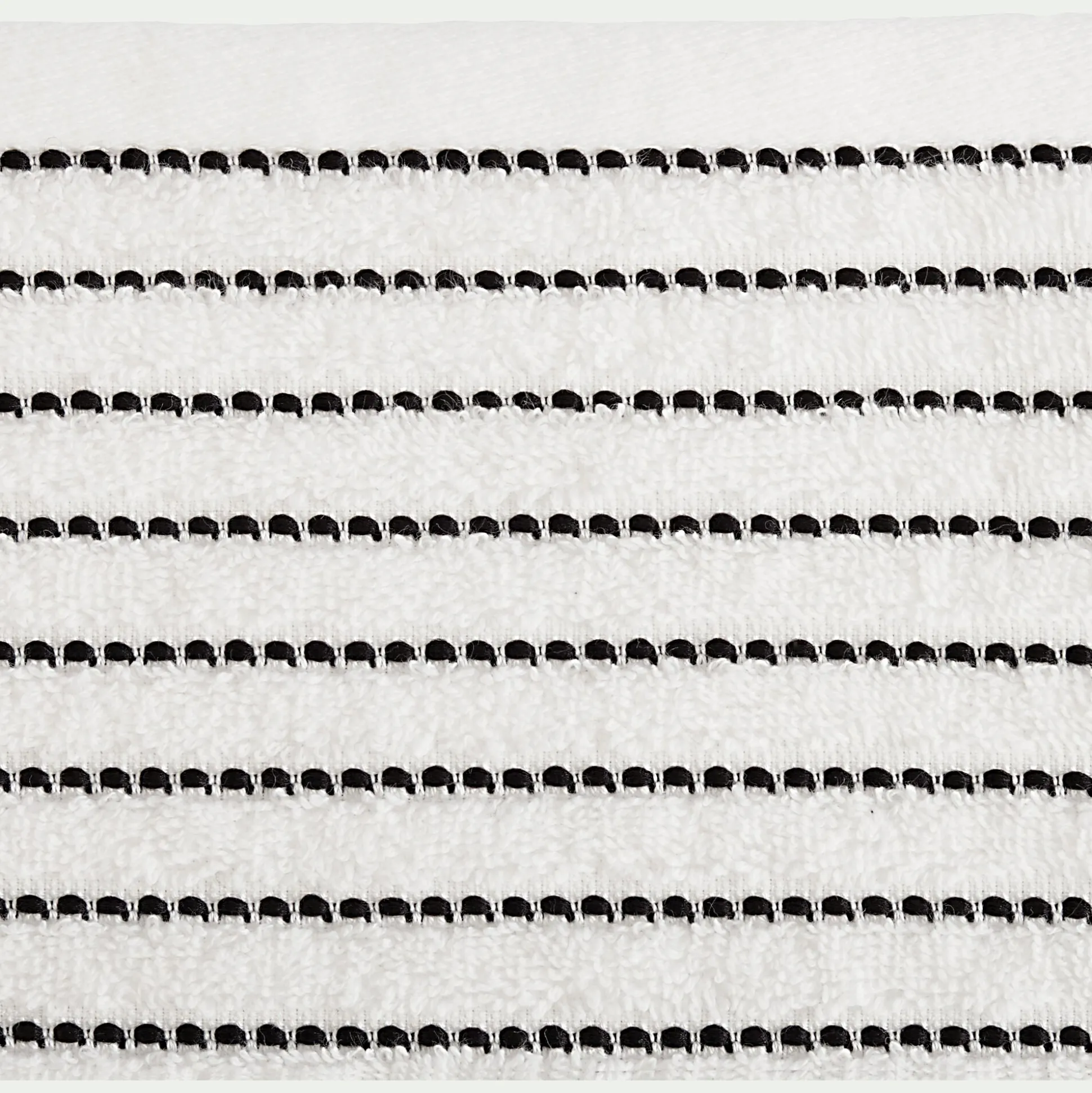 Lot de 2 serviettes invité en coton - blanc ventoux 30x50cm