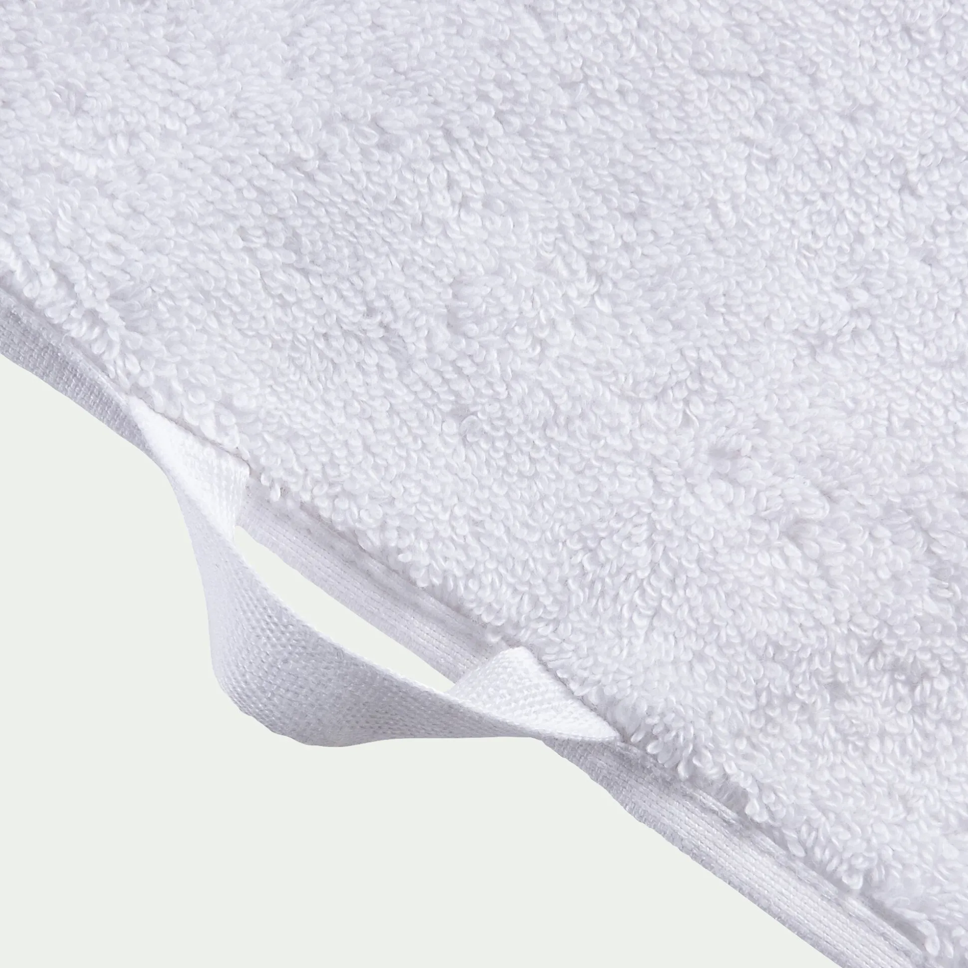 Lot de 2 serviettes invité qualité hôtelière en coton - blanc 30x50cm