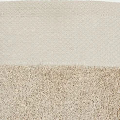 Lot de 2 serviettes invités en coton peigné - beige alpilles 30x50cm