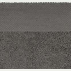 Lot de 2 serviettes invités en coton peigné - gris restanque 30x50cm