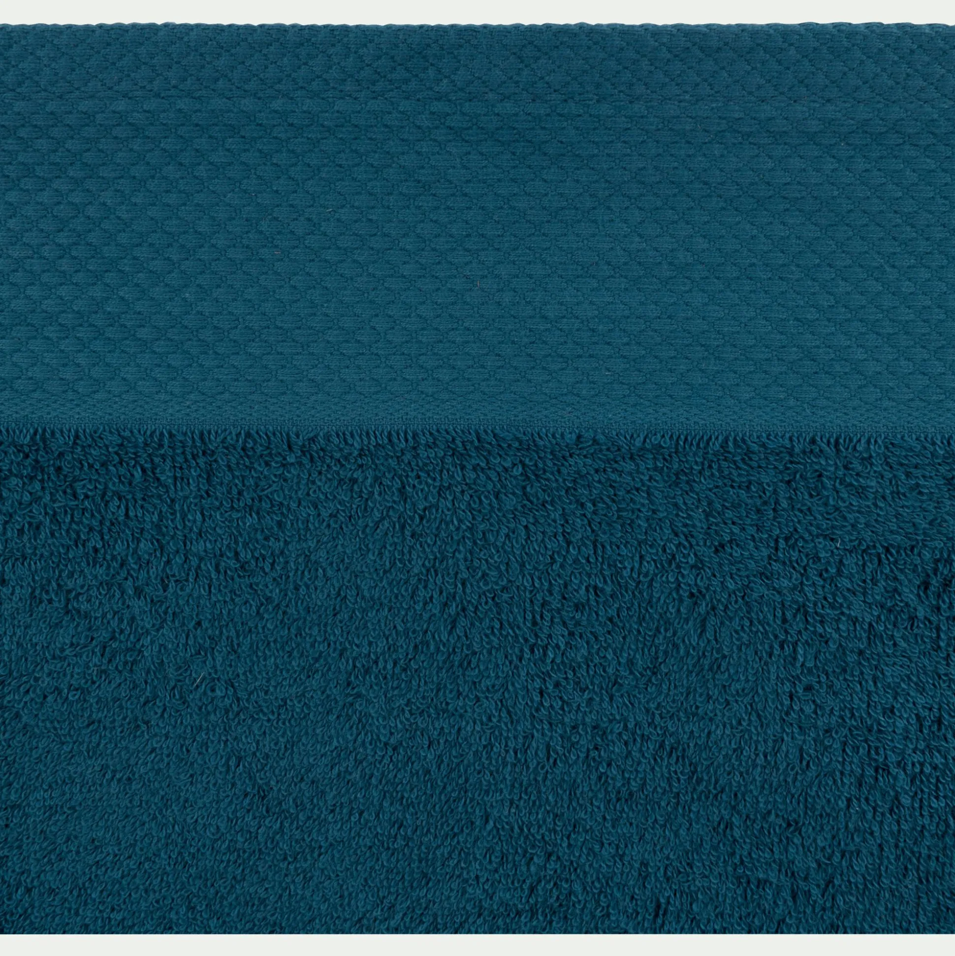 Lot de 2 serviettes invités en coton peigné - bleu figuerolles 30x50cm