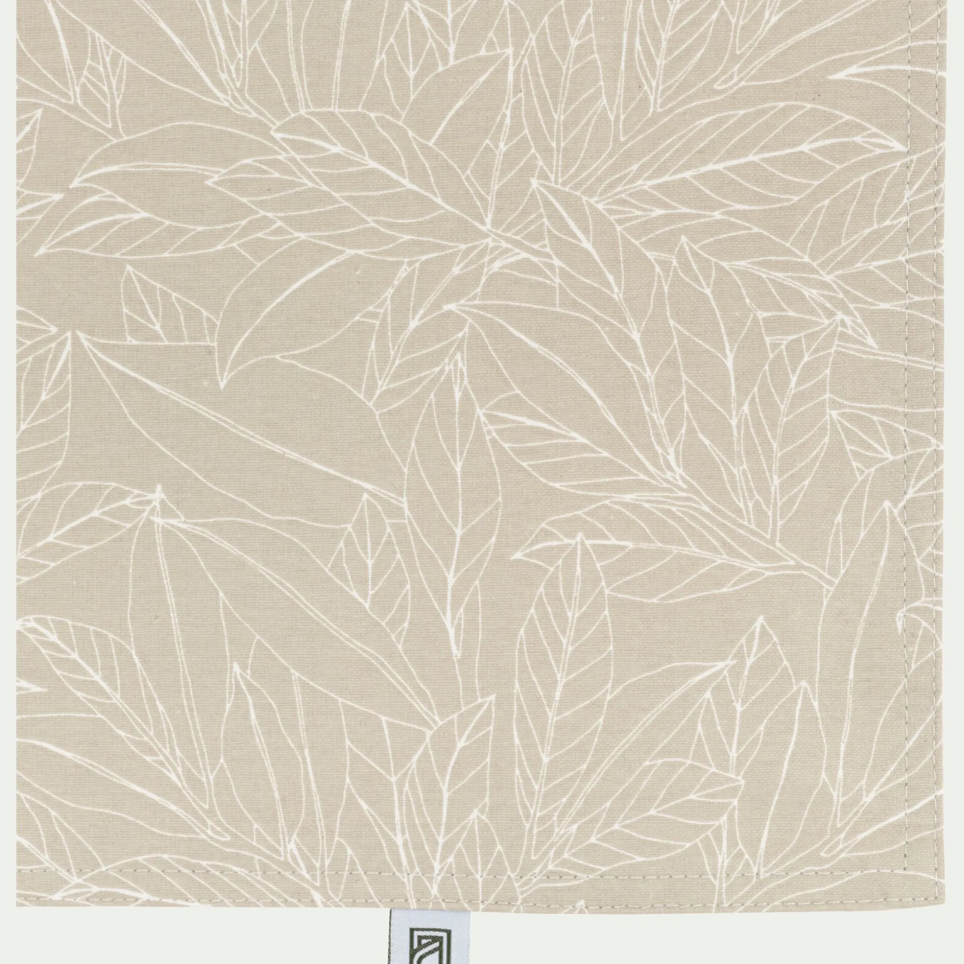 Lot de 2 sets de table en coton enduit motif laurier - beige alpilles 35x48cm