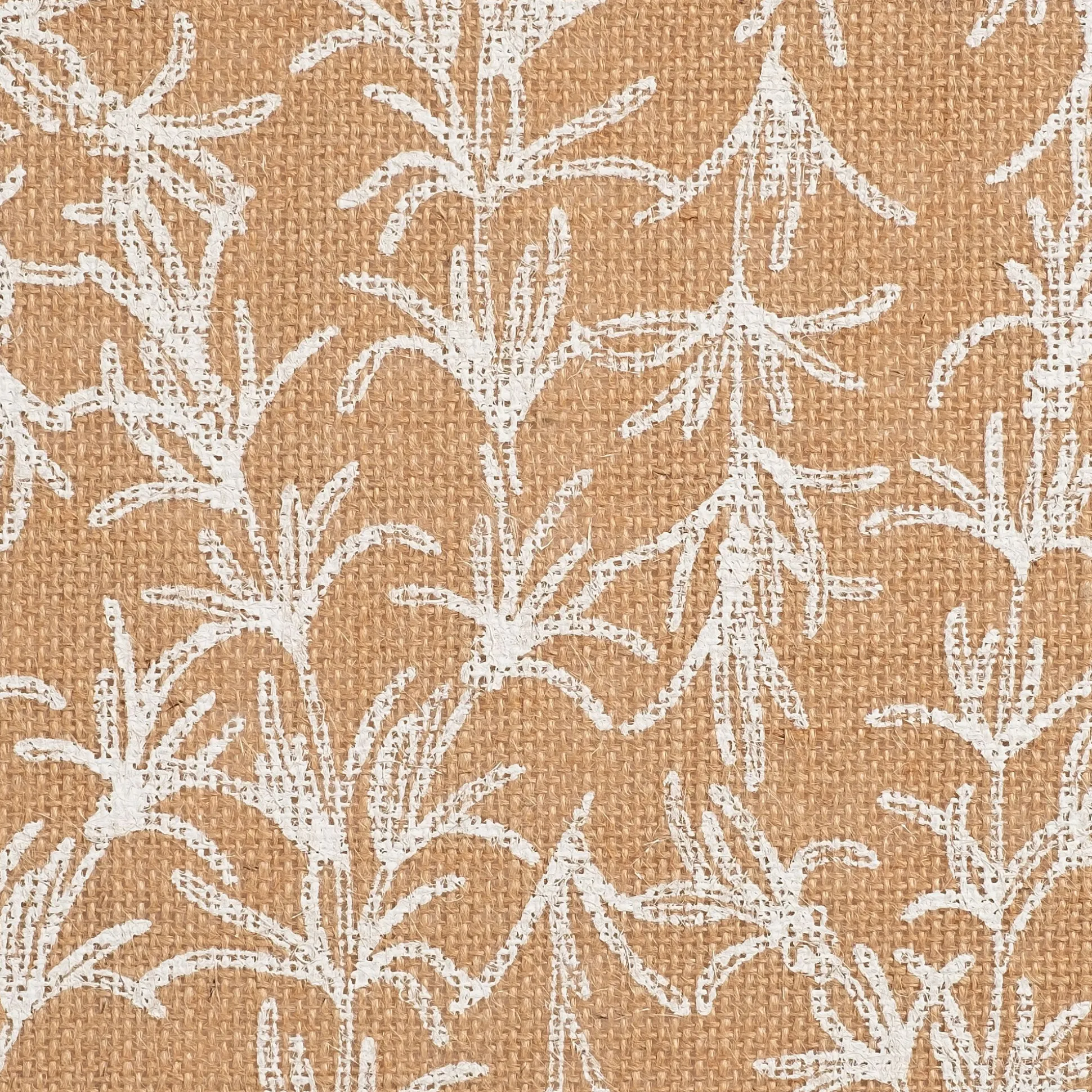 Lot de 4 sets de table motif romarin en jute 30x45cm - naturel