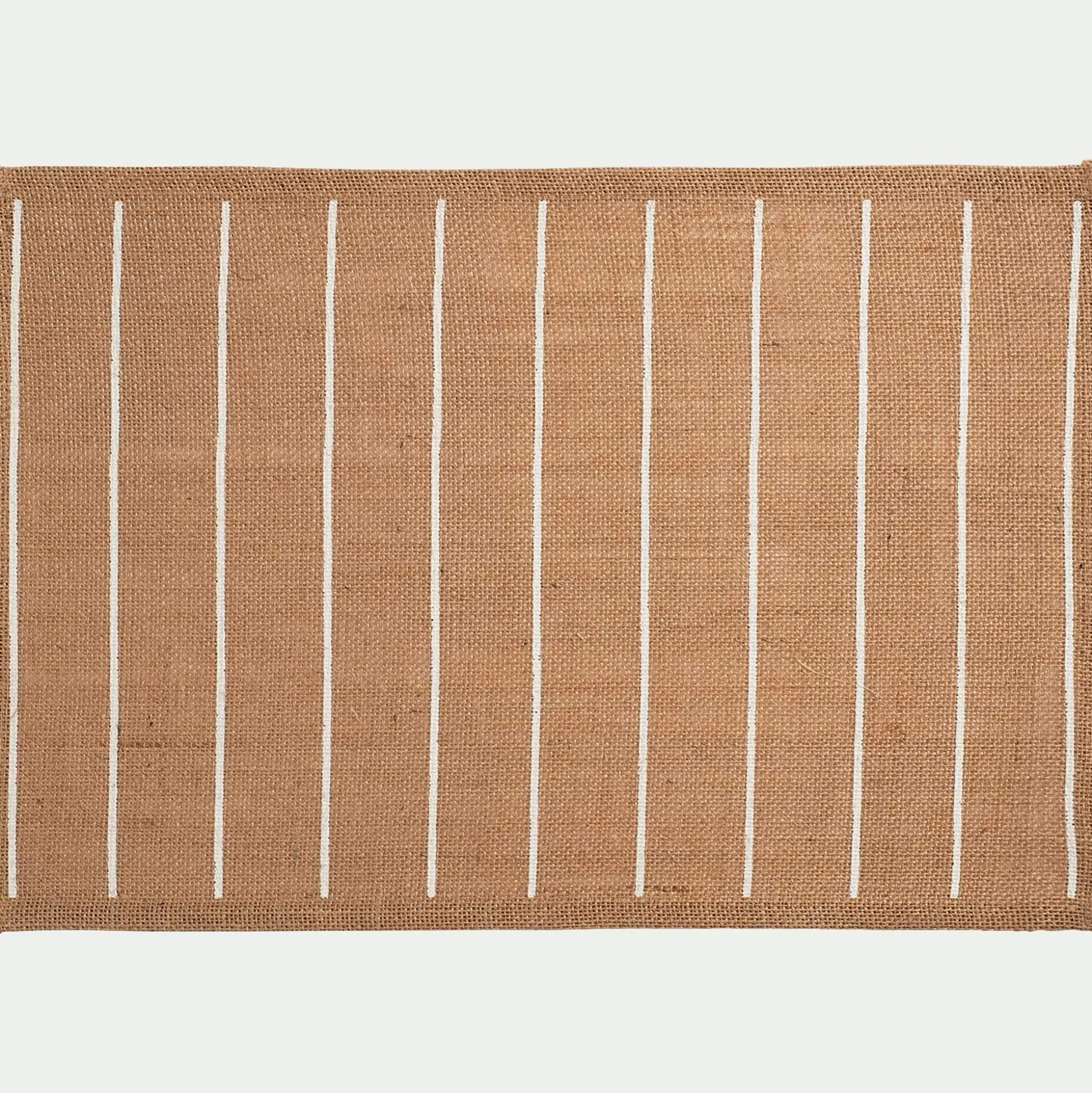 Lot de 4 sets de table à rayures en jute 30x45cm - naturel