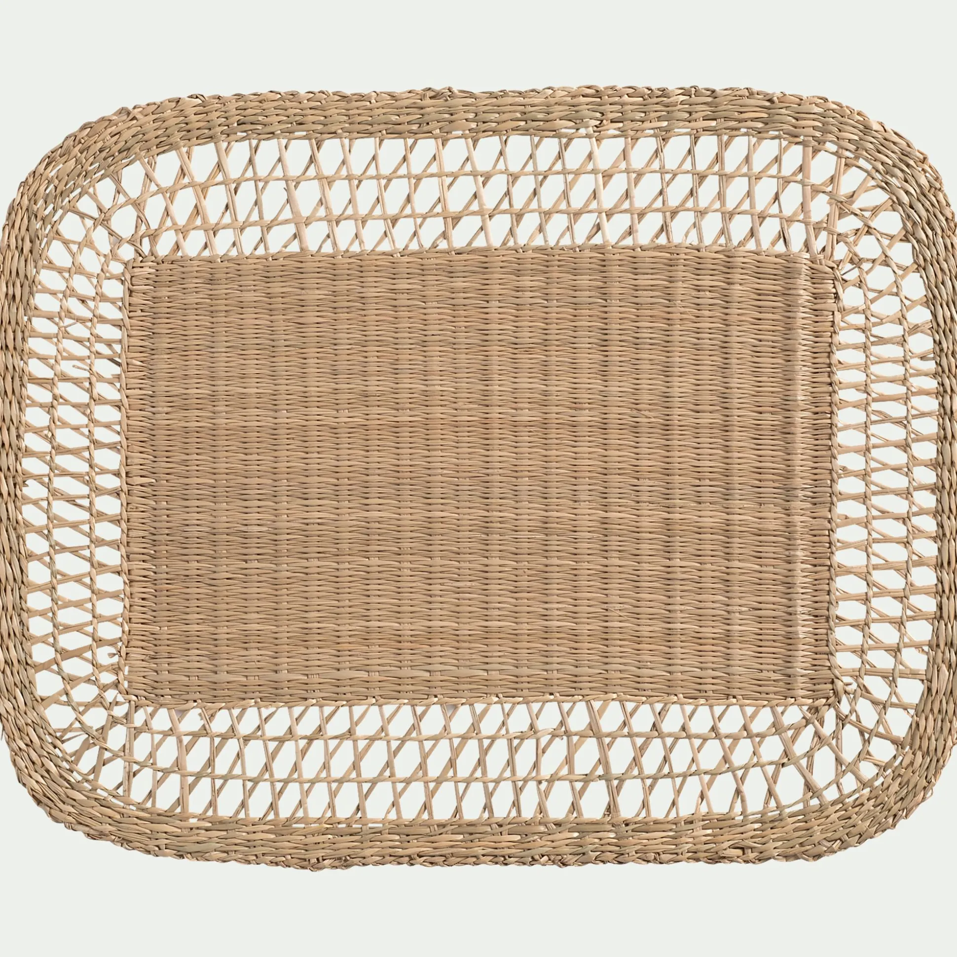 Lot de 2 sets de table ronds en jonc de mer L45cm - naturel