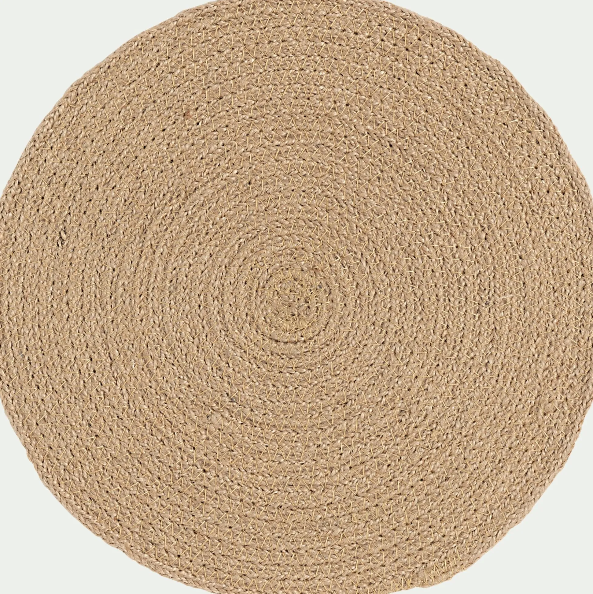 Lot de 4 sets de table ronds en jute - naturel D34cm